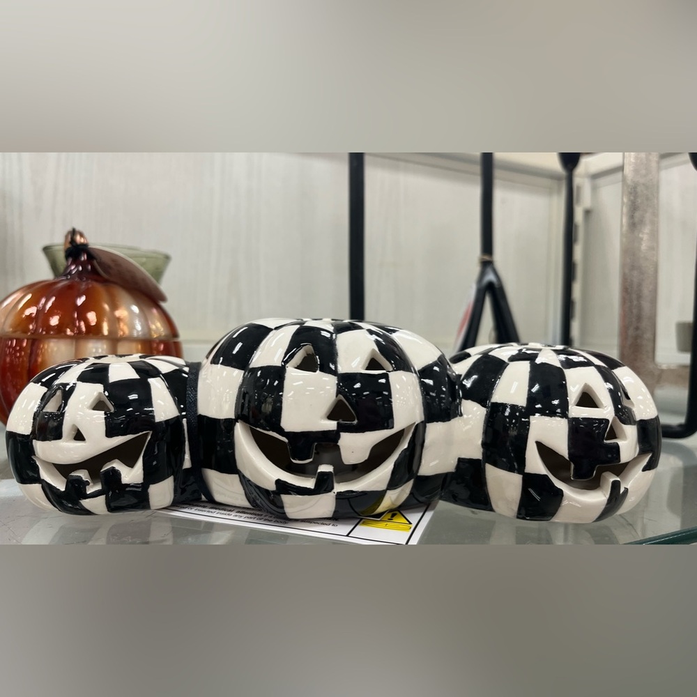 Mackenzie Childs inspired ceramic pumpkins
